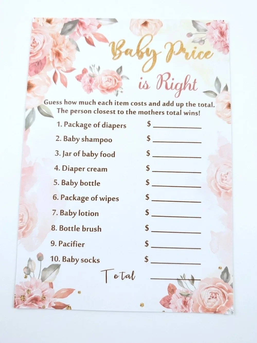 Baby Shower Game Set Of 3 Games And Pencils